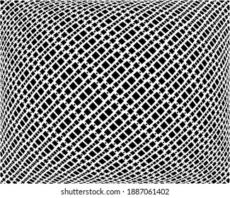 Abstract pattern. Texture with wavy, billowy lines. Optical art background. Wave design black and white. Digital image with a psychedelic stripes. Vector illustration 
