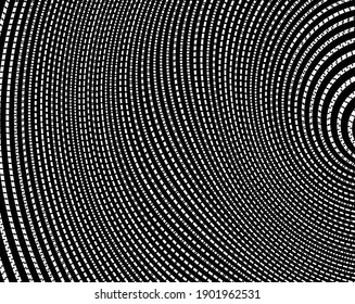 Patrón abstracto. Textura con líneas onduladas y onduladas. Fondo de arte óptico. Diseño ondulado en blanco y negro. Imagen digital con franjas psicodélicas. Ilustración del vector