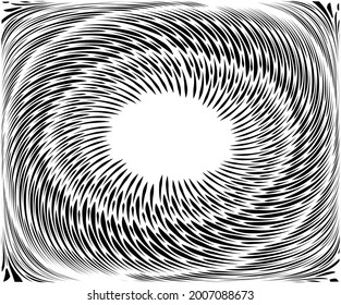 Abstract pattern. Texture with wavy, billowy lines. Optical art background. Wave design black and white. Digital image with a psychedelic stripes. Vector illustration