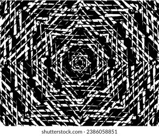 Abstract pattern. Texture with wavy, billowy lines. Optical art background. Wave design black and white. Digital image with a psychedelic stripes. Vector illustration