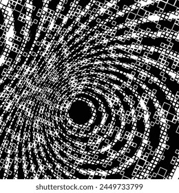 Abstract pattern. Texture with wavy, billowy lines. Optical art background. Wave design black and white. Digital image with a psychedelic stripes. Vector illustration