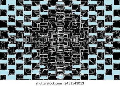  Abstract pattern. Texture with wavy, billowy lines. Optical art background. Wave design black and white. Digital image with a psychedelic stripes. Vector illustration