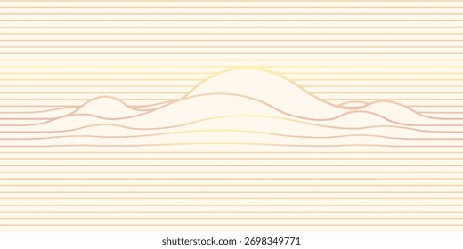 Padrão abstrato. Textura com linhas onduladas e planas. Fundo da arte óptica. Design de onda preto e branco. Imagem digital com listras psicodélicas. Ilustração vetorial