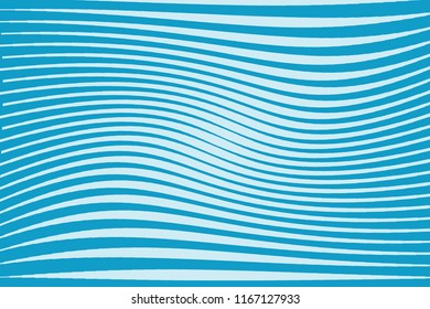 Abstract pattern. Texture with wavy, curves lines. Optical art background. Wave design blue color. Digital image with a psychedelic stripes. Vector illustration
