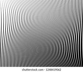 
Abstract pattern. Texture with wavy, curves lines. Optical art background. Wave design black and white. Digital image with a psychedelic stripes. Vector illustration 