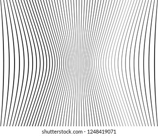 
Abstract pattern. Texture with wavy, curves lines. Optical art background. Wave design black and white. Digital image with a psychedelic stripes. Vector illustration 