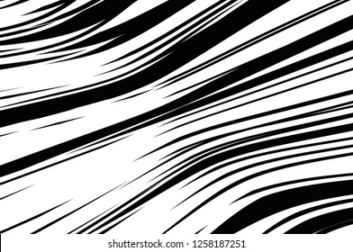 Abstract pattern. Texture with wavy, curves lines. Optical art background. Wave design black and white. Digital image with a psychedelic stripes. Vector illustration  
