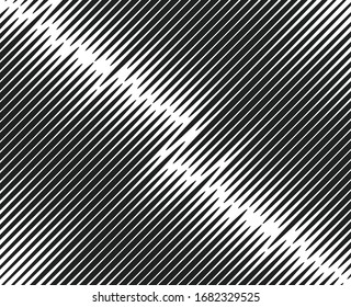 Abstract pattern. Texture with wavy, curves lines. Optical art background. Wave design black and white. Digital image with a psychedelic stripes. Vector illustration