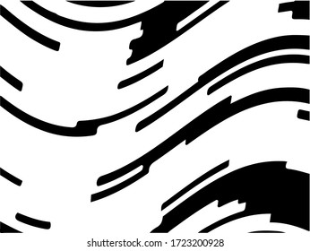Abstract pattern. Texture with wavy, curves lines. Optical art background. Wave design black and white. Digital image with a psychedelic stripes. Vector illustration
