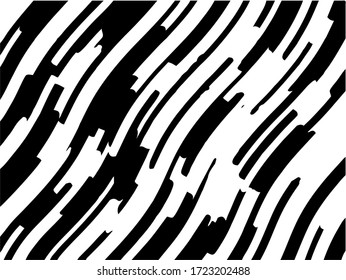 Abstract pattern. Texture with wavy, curves lines. Optical art background. Wave design black and white. Digital image with a psychedelic stripes. Vector illustration
