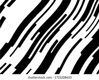 Abstract pattern. Texture with wavy, curves lines. Optical art background. Wave design black and white. Digital image with a psychedelic stripes. Vector illustration
