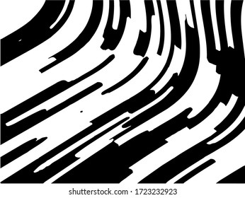 Abstract pattern. Texture with wavy, curves lines. Optical art background. Wave design black and white. Digital image with a psychedelic stripes. Vector illustration
