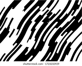 Abstract pattern. Texture with wavy, curves lines. Optical art background. Wave design black and white. Digital image with a psychedelic stripes. Vector illustration