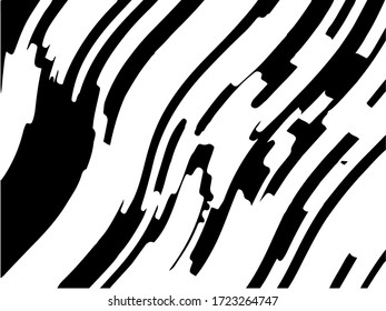 Abstract pattern. Texture with wavy, curves lines. Optical art background. Wave design black and white. Digital image with a psychedelic stripes. Vector illustration