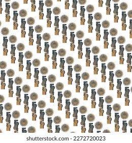 An abstract pattern with a textured green and orange combination for book covers or anything else