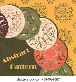 Abstract pattern with trendy colored circles          