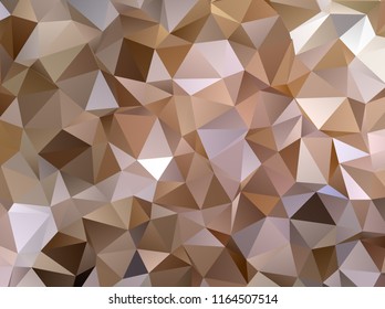 Abstract pattern with triangles. Geometric background. Different shades of Golden and beige with gradient. Vector illustration.