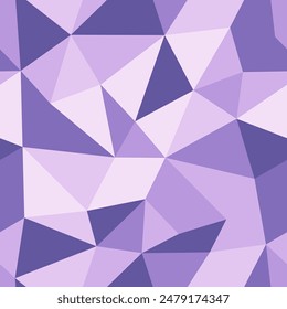 Abstract pattern of triangles. Large triangles size. Repeatable pattern. Lavender Fields color palette. Amazing vector tiles. Seamless vector illustration.