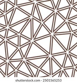 Abstract pattern of triangles. Large triangles size. Solid Color style. Geometric shapes outlined. Repeatable pattern. Earthen Brown Dust. Amazing vector tiles. Seamless vector illustration.