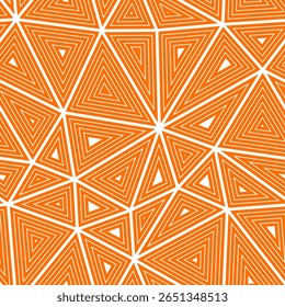 Abstract pattern of triangles. Multiple repeated inner triangles. Big shape size. Solid Color style. Seamless pattern. Amazing vector tiles. Elegant vector illustration.