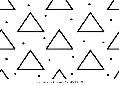 Abstract pattern with triangles, seamless vector background