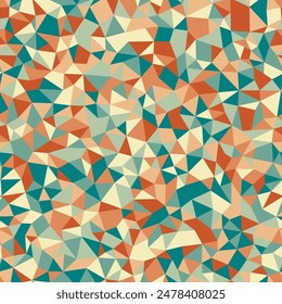 Abstract pattern of triangles. Tiny triangles size. Repeatable pattern. Amazing vector tiles. Earthy Tone Harmony. Seamless vector illustration.