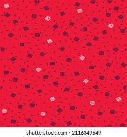 Abstract pattern tribal and ethnic design with two color and red background fashion design