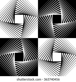 Abstract pattern with twirling, swirling elements, spiral lines. Seamlessly repeatable.