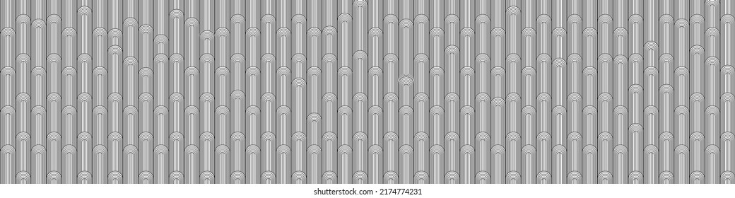 Abstract pattern with twisted lines. Linear tiling background. Modern gray abstract vector texture.