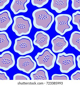 Abstract pattern under the microscope, drawn by hand. Vector illustration.