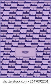 abstract pattern of unique purple shape with simple round ornaments