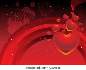abstract pattern valentine background with many heart