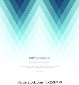 Abstract pattern of a variety of geometric shapes on a white background. Empty space for text.