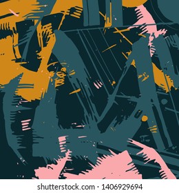 Abstract pattern. Various overlapping strokes. Can be used for designer backgrounds and packaging. Vector illustration.