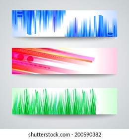 Abstract pattern vector cards set