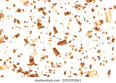 Abstract Pattern Vector Confetti with Ribbons for Banner, Cover, Poster, Website, Placard, Advertising. 3D Geometric Background for Birthday, Holiday, Party, Festival. Vector illustration