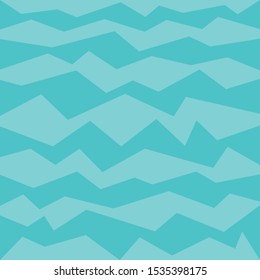 Abstract pattern vector. Design zigzag line light cyan on cyan. Design print for illustration, texture, textile, wallpaper, background. Set 5