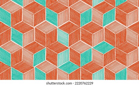 Abstract pattern vector for fabric sublimation print