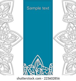 Abstract pattern vector form with place for text.