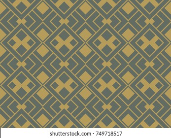 Abstract pattern vector. Geometric swatch design for textile, wallpaper, background. seamless repeating yellow on blue background.