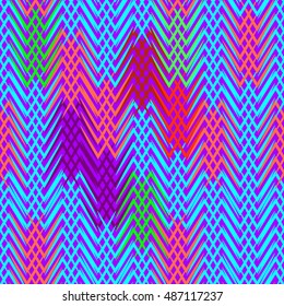 Abstract pattern vector graphic design. Zigzag pattern primitive basic ornament.