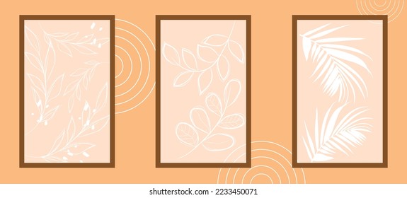 Abstract pattern, vector image, picture on the twig wall