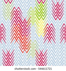 Abstract pattern vector zigzag graphic design. Zigzag pattern primitive basic ornament.