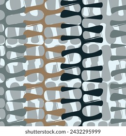Abstract pattern, vertical decorative element, seamless vector background.