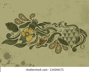 Abstract pattern in vintage style