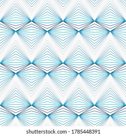 Abstract pattern with volumetric geometric shapes from lines. Image with optical illusion. Stock vector illustration.