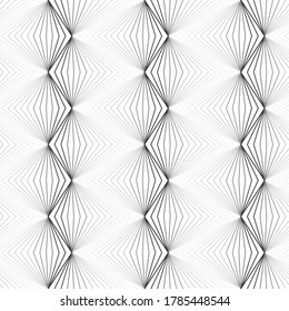 Abstract pattern with volumetric geometric shapes from lines. Image with optical illusion. Stock vector illustration.