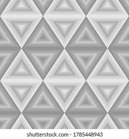 Abstract pattern with volumetric geometric shapes from lines. Image with optical illusion. Stock vector illustration.