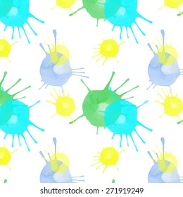 abstract pattern with watercolor blots