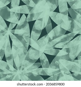 Patrón abstracto en la técnica digital acuarela sobre fondo verde. Papel pintado, textiles, tejidos, embalaje, impresión